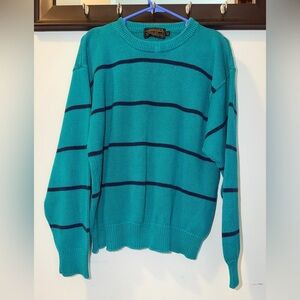 Eddie Bauer VINTAGE Vibrant Teal Knit Sweater Size Large